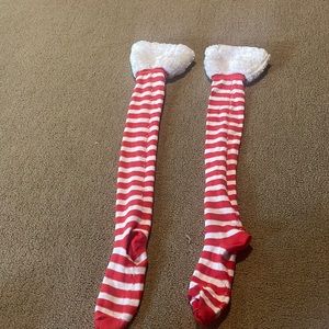 Christmas long socks, never worn before, one size fits most
